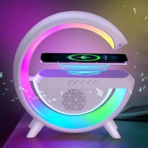 G lamp with speaker, clock and wireless charger