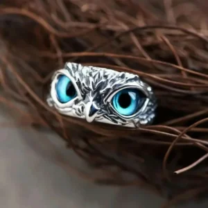 STAINLESS STILL OWL RING